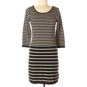 BANANA REPUBLIC Striped 3/4 Sleeve Sweater Dress